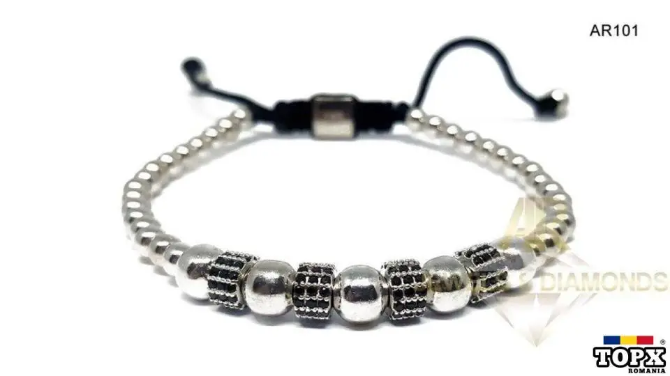 Bratara AUR ALB model nou ARJEWELS(AR101)