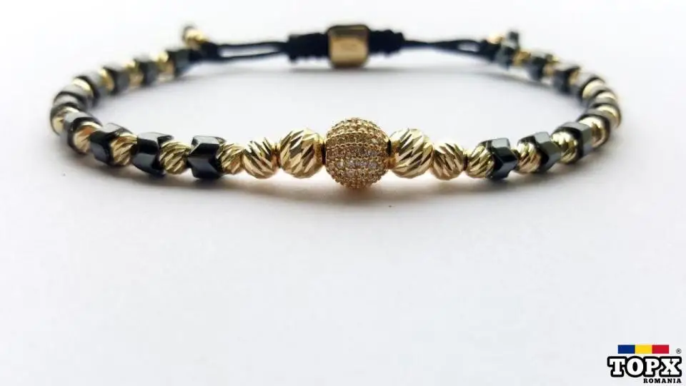 Bratara AUR 14 K Unisex model nou ARJEWELS&DIAMONDS (AR261)