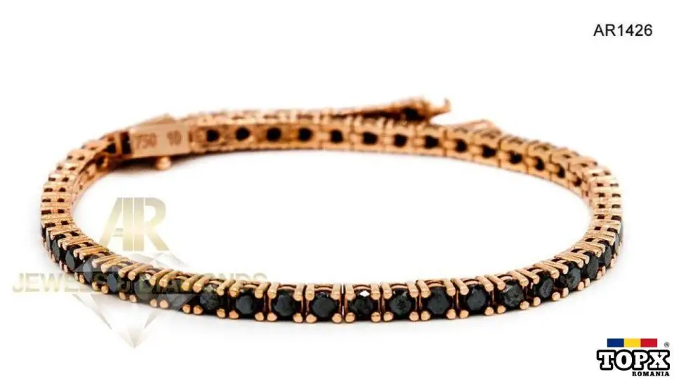 Bratara Tennis Aur Rose 18 K cu diamant negru 5.6 CRT(AR1426)
