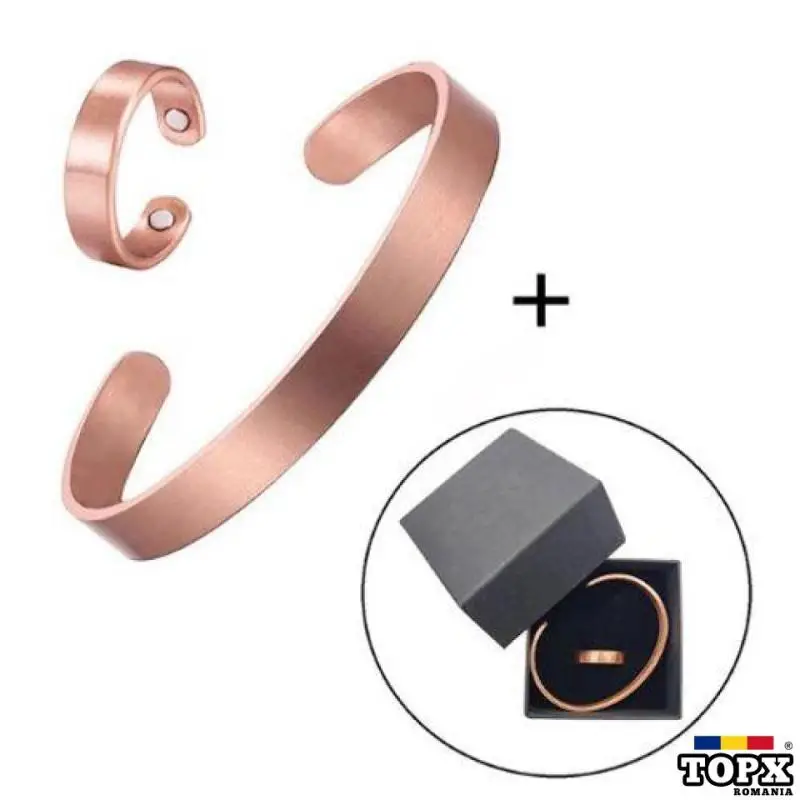 Bratara din cupru cu inel cu magneti