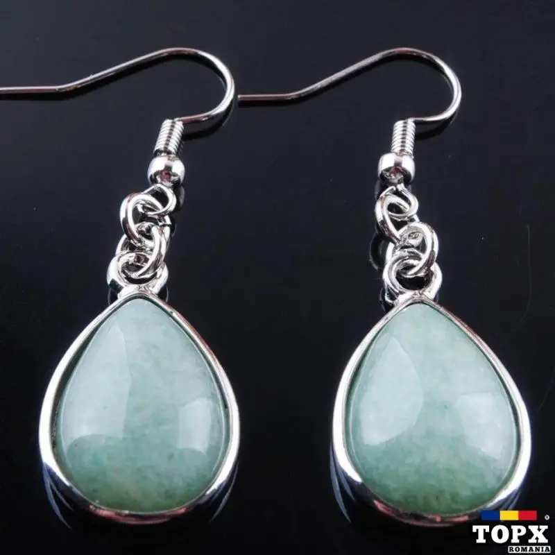 Cercei si pandantiv aventurin, picatura - 2