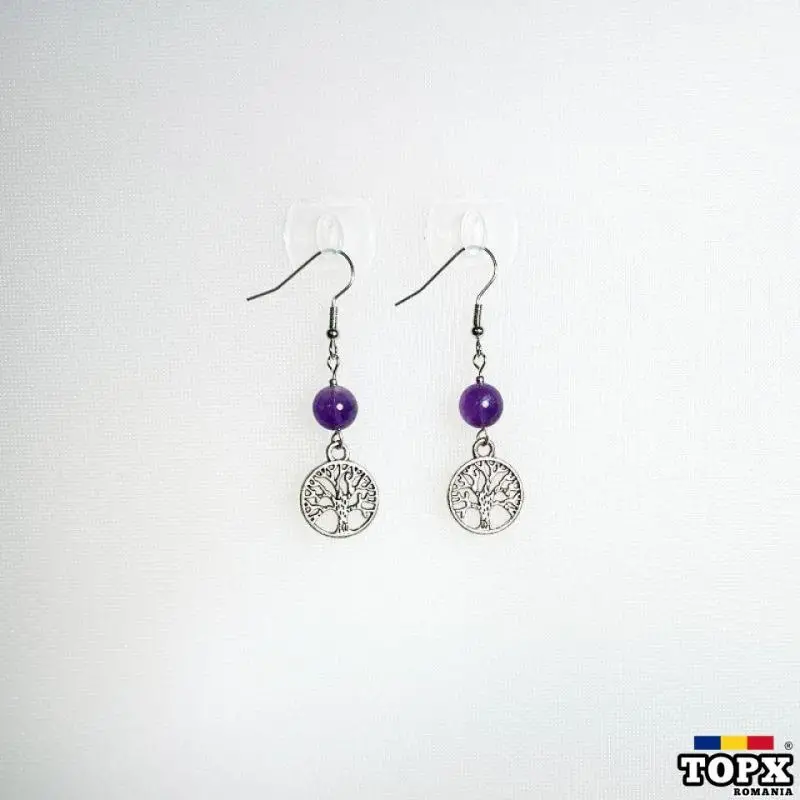 Cercei copacul vieții ametist