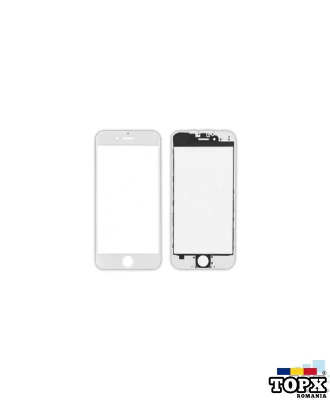 Geam cu Rama + OCA Apple Iphone 6S Plus Alb